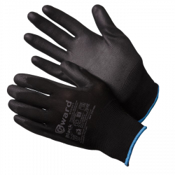 Перчатки Gward нейлоновые с полиуретановым покрытием, черный, PU1001