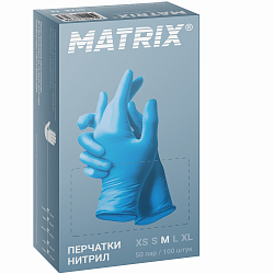 Перчатки Matrix Light Blue Nitrile (50 пар)