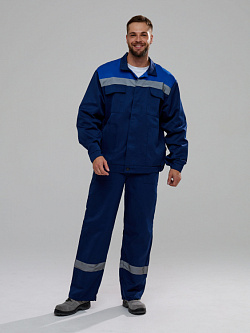 Костюм Квайл-2 СОП (тк.Смесовая,210) п/к, т.синий/васильковый-2