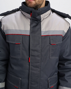 Костюм зимний Флофт-1 IMP (тк.Смесовая,240) брюки, т.серый/св.серый