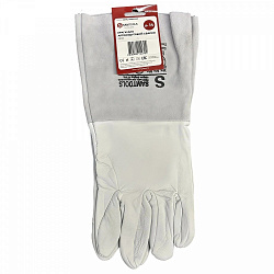 Краги для аргонодуговой сварки Samtools серые, р 14/3XL, 35 см