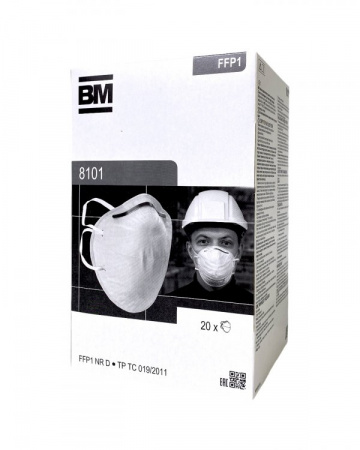 Респиратор ВМ-8101 NR D FFP1 (4 ПДК) без клапана, чашеобразная, от аэрозолей (инд.упак.1х100)