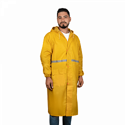 Плащ-дождевик желтый XXXL нейлоновый влагозащитный сигнальный Samtools