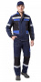 Костюм СИРИУС-ПОЛИНОМ куртка, бр., т.синий с черным, васильк., св.сер. и СОП, 245 г/м2, 65%ПЭ, 35%ХБ