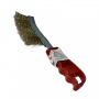 Щетка ручная с пластиковой ручкой по металлу латунная