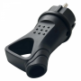 Вилка однофазная прямая каучуковая с кольцом 220-250В, 16А, IP44 Samtools