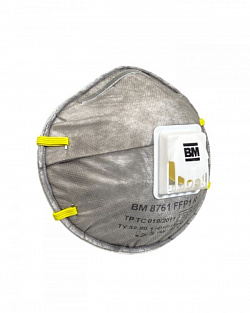 Респиратор ВМ-8761 NR D FFP1 (4 ПДК) с клапаном, чашеобразная, от аэрозолей (инд.упак.1х100)