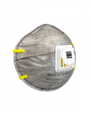 Респиратор ВМ-8761 NR D FFP1 (4 ПДК) с клапаном, чашеобразная, от аэрозолей (инд.упак.1х100)