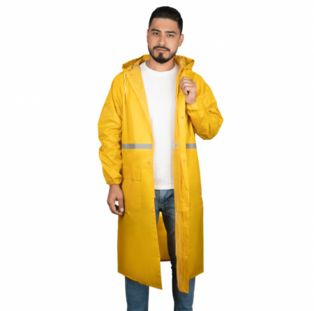 Плащ-дождевик желтый XXL нейлоновый влагозащитный сигнальный Samtools