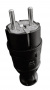 Вилка однофазная прямая каучуковая 220-250В, 16А, IP44 Samtools