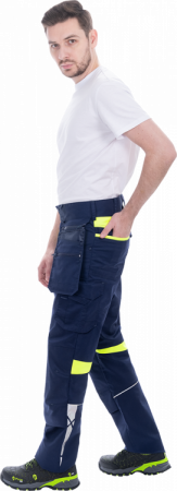 Брюки ACTIVE FLEX / АКТИВ ФЛЕКС, летние, т.синий-флуоресцентный желтый