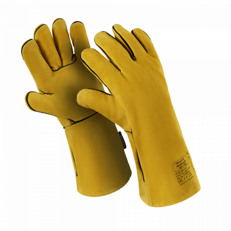 Краги ФЛАГМАН ФАЕРЛАЙТ (TG-691), спилок, интерлок/флис, нить Kevlar®, до 250 С, 380 мм