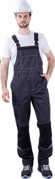 Полукомбинезон ТУРБО SAFETY летний, т.серый-черный