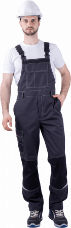Полукомбинезон ТУРБО SAFETY летний, т.серый-черный