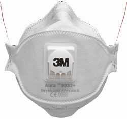 Респиратор 3M™ 9332 + Aura™, FFP3, с клапаном выдоха